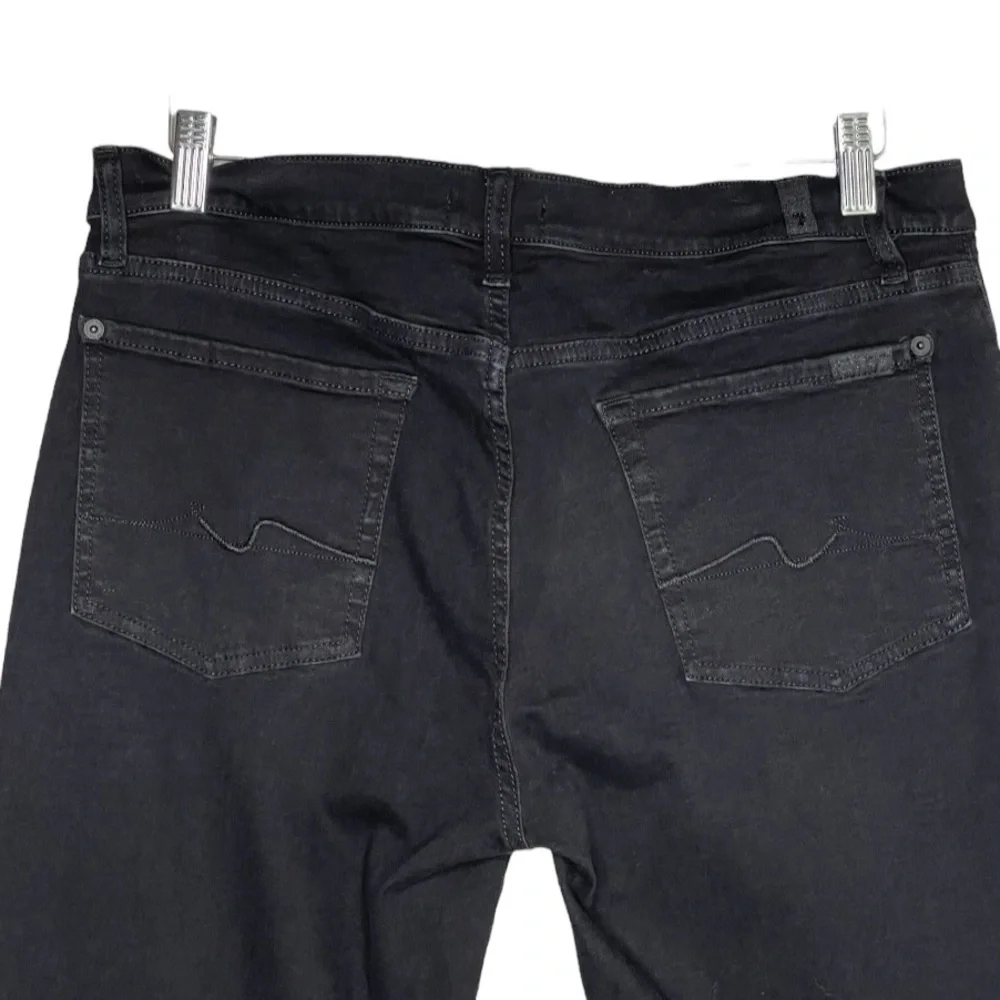 7 For All Mankind Josefina Boyfriend Jeans | Size 34 | Black Mid-Rise Button Fly